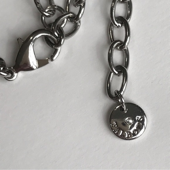 Talbots Silver Tone Single Strand Ball Station Long Chain Necklace - Picture 7 of 13